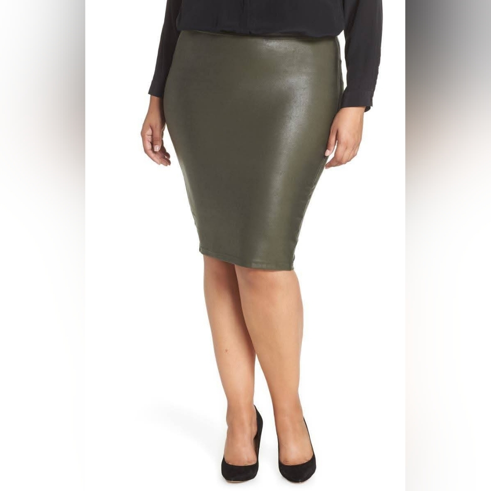 Spanx Faux Leather Pencil Skirt